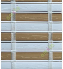 White and beige color stripes PVC blinds